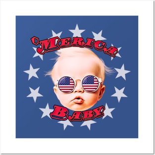 4th of July "Merica Baby Tshirt USA Shirt Posters and Art